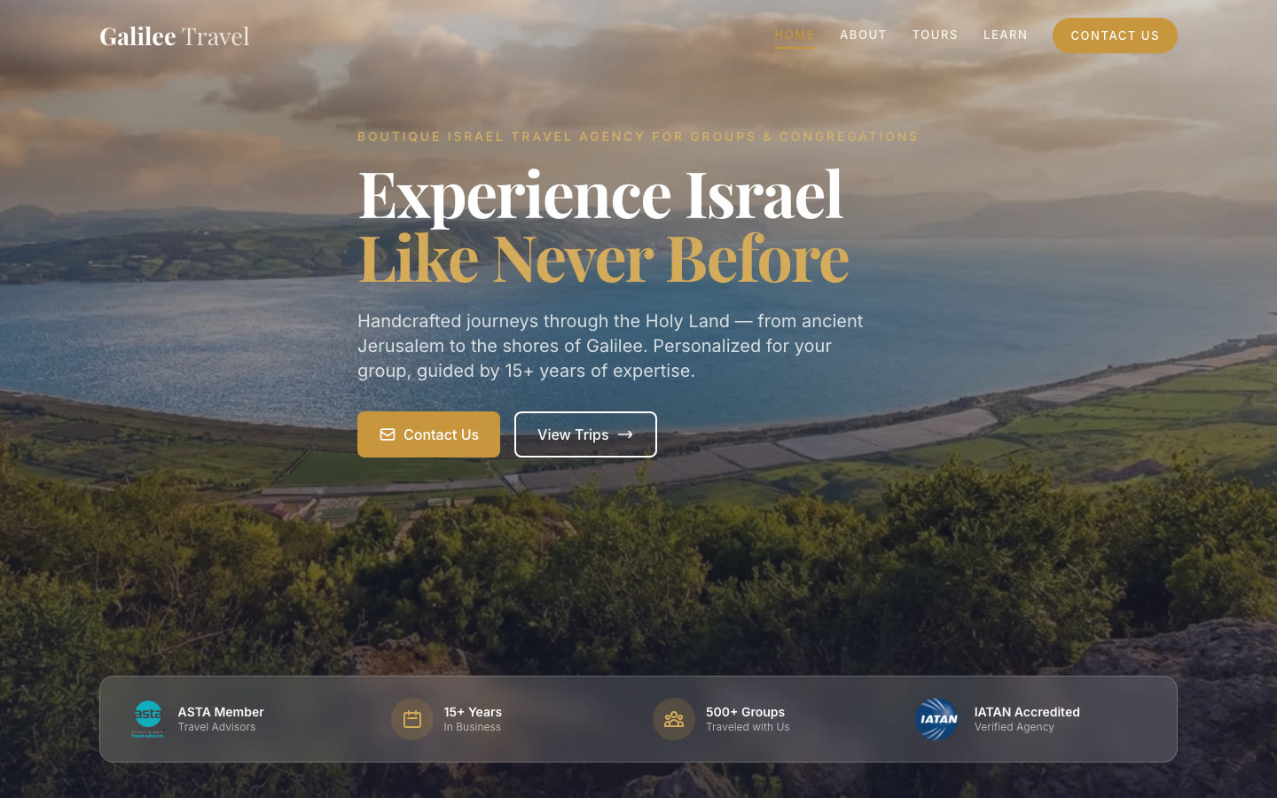Home page of Galilee Travel